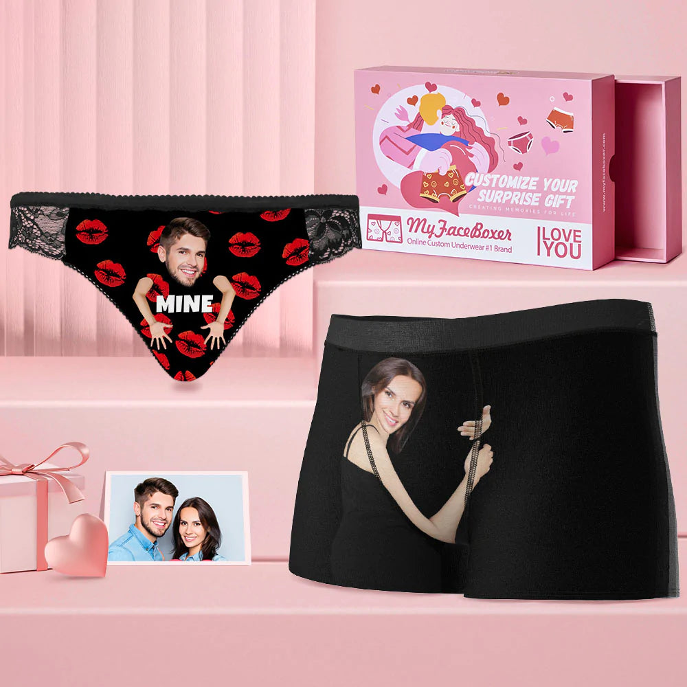 Custom Face Matching Underwear for Couples You are Mine Valentine's Da –  Couple Gift Custom CA